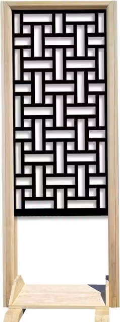 Signorbit TRAMA Separè Paravento modulabile in Legno e PVC Nero L: 70 cm, H: 190 cm, P: 50 cm