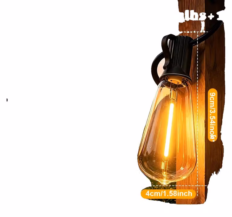 Catena luminosa solare, con luminosità regolabile, resistente alle intemperie, lunghezza 15,5 metri, 40 lampadine