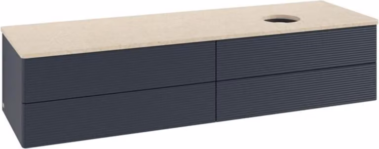 V&B Mobiletto con struttura frontale - illuminazione Antao 160x50cm, WBP-colore botti., md bl. m Lac