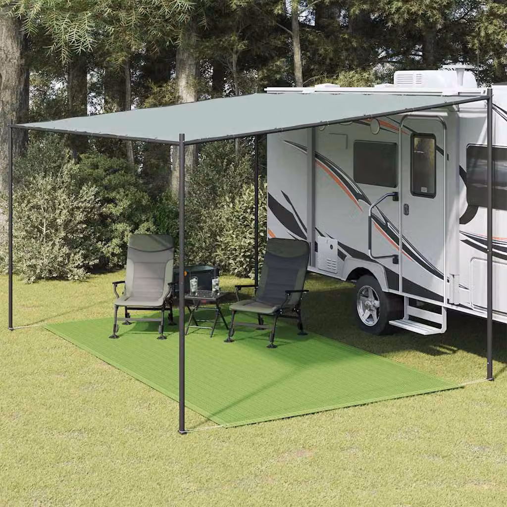 Tappeto da tenda vidaXL verde chiaro in polipropilene resistente ai raggi UV, L 250 cm x P 350 cm