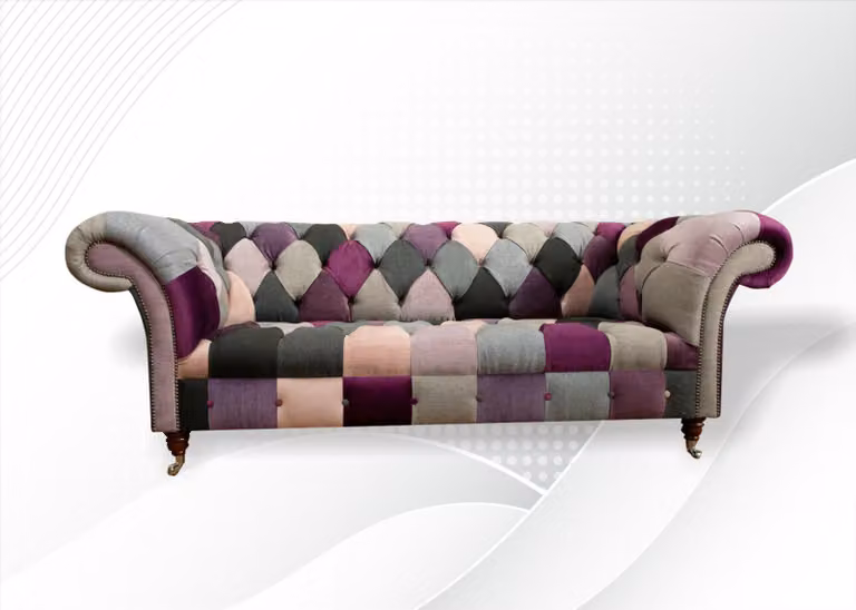 Stoffsofa Couch Dreisitzer Garnitur Design Modern Sofas Sofa 3 Sitzer Bunt