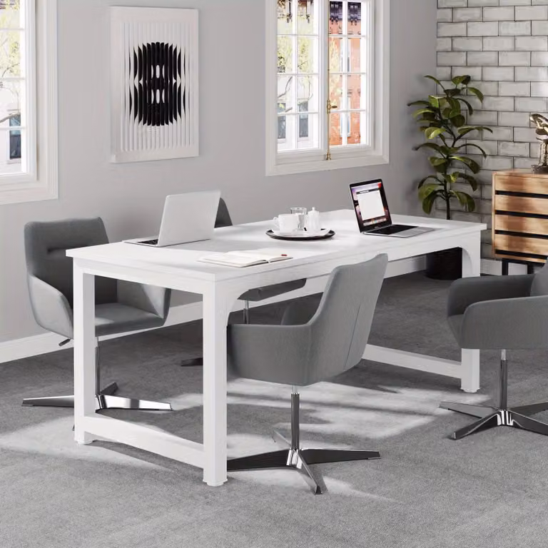 Tavolo da riunione - Tavolo per conferenze - Scrivania - Tavolo da lavoro - Arredamento per riunioni - Formato compatto