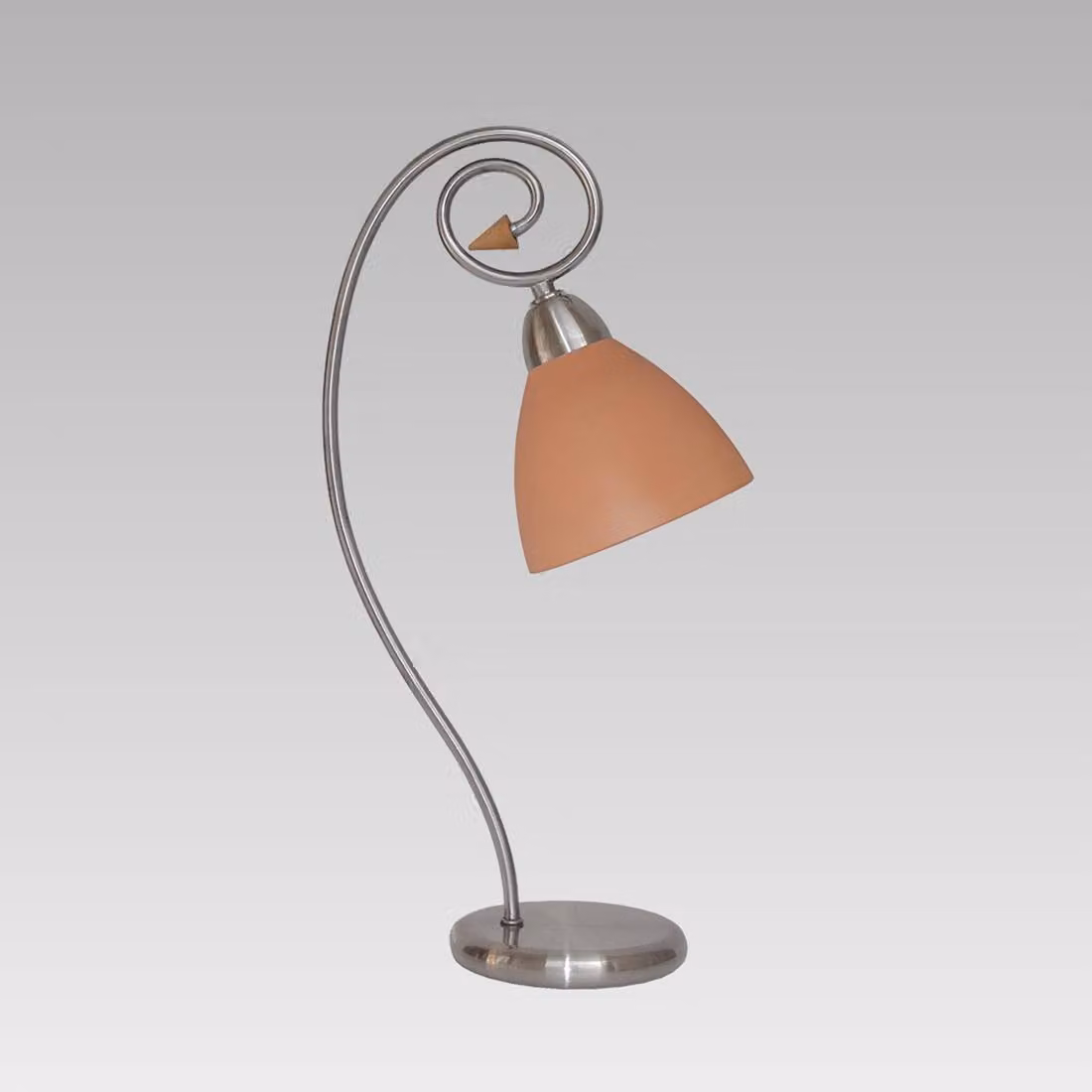 Lampada da tavolo RIALTO 1xE27/40W, nichel satinato/arancio L: 245, H: 480, dimmerabile