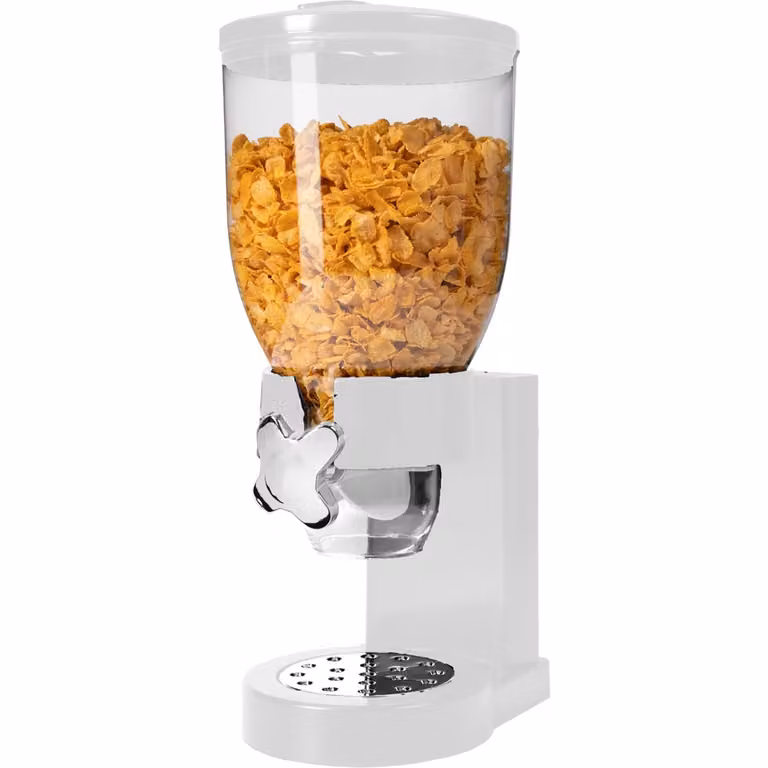 Dispenser per cereali Gusto Casa, colore bianco, capacità 2 litri