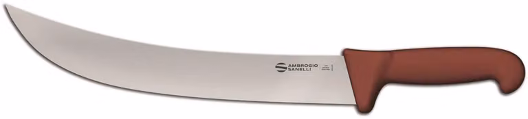 Coltello scimitarra americana larga, lama cm 31, linea Barbecue