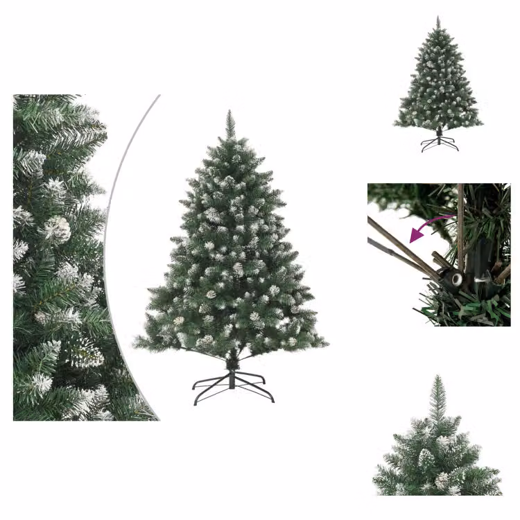 vidaXL Albero di Natale artificiale con supporto 150 cm PVC - Alberi di Natale