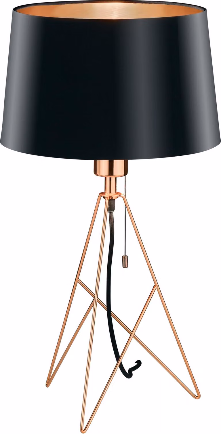 EGLO CAMPORALE lampada da tavolo rame rosso e nero 56 cm 39178
