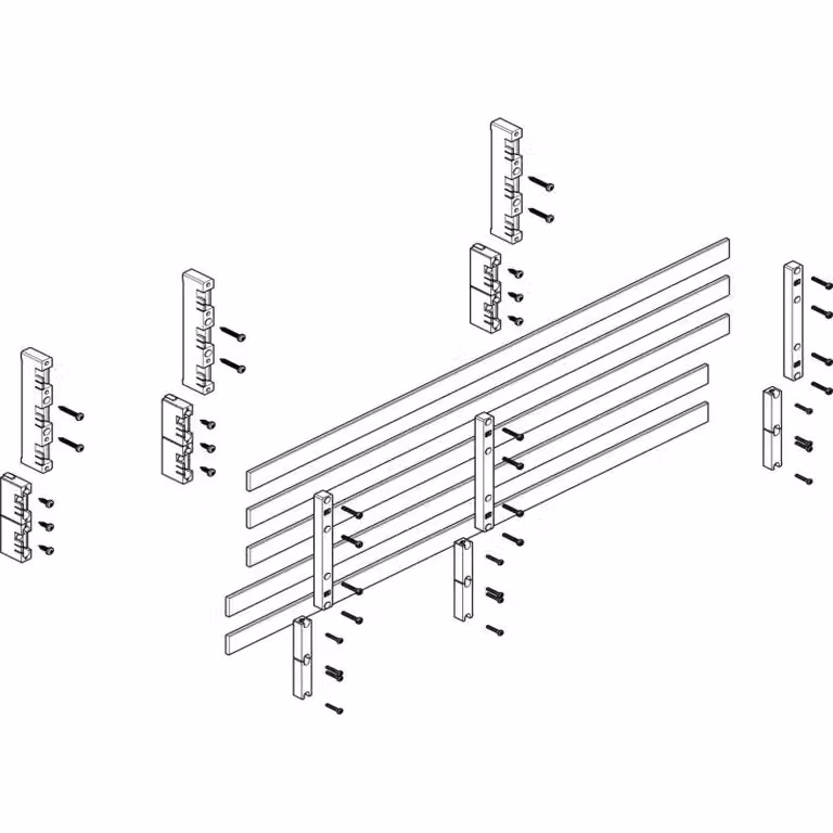 Modulo barra collettrice ABN piatto 3FB/3RE 60 mm con rame 30x5 mm, a 5 poli, EBM 32 mm MFSC33645