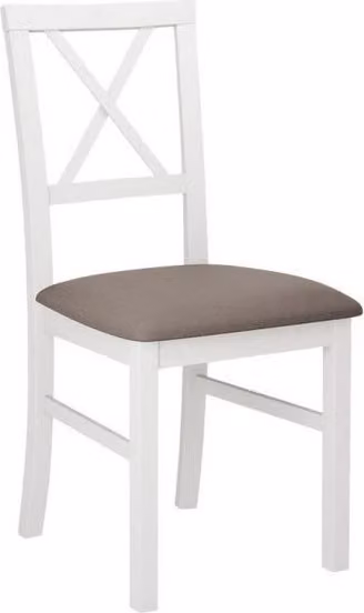 Sedia da pranzo FRATONIA 5 - bianco / marrone 1