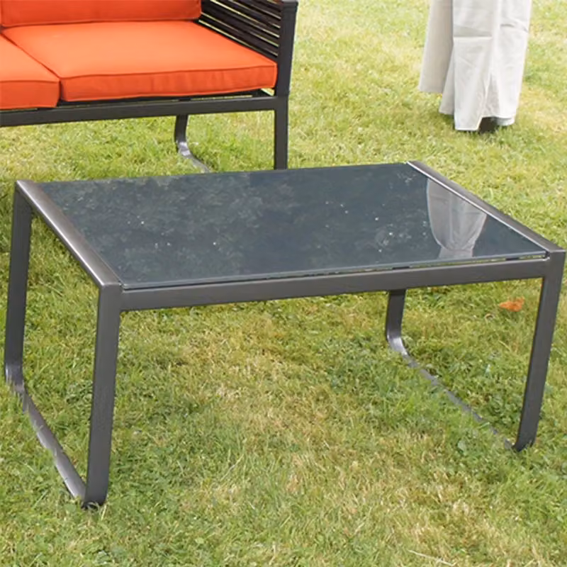 Tavolino da giardino Sahara Art-Garden rettangolare in alluminio antracite e vetro – 2