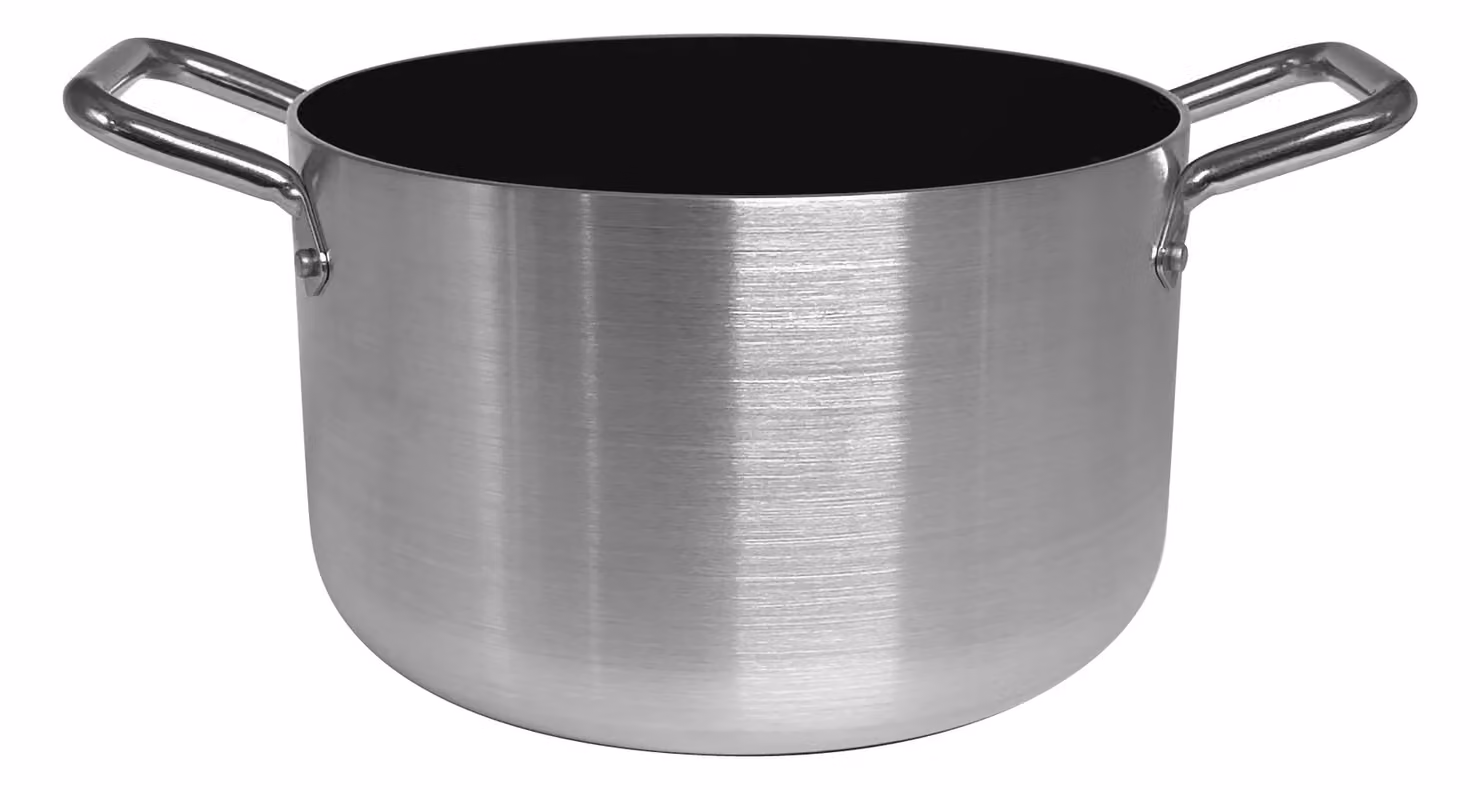 Casseruola Alta Basic in alluminio antiaderente per induzione con due maniglie in acciaio inox, spessore 3 mm, diam. 32 cm