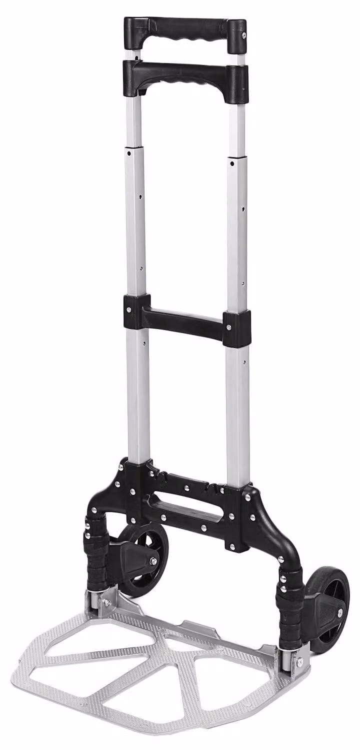 Carrello trasportatore leggero, pieghevole, con portata di 70 kg, maniglia regolabile, ideale per giardinaggio e campeggio