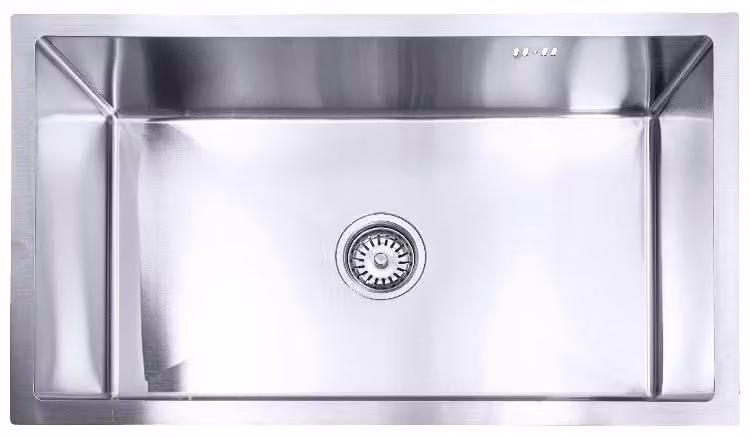 Lendo Online Sink 74×44 cm Acciaio Inox Argento – Incorporato e Montato in superficie