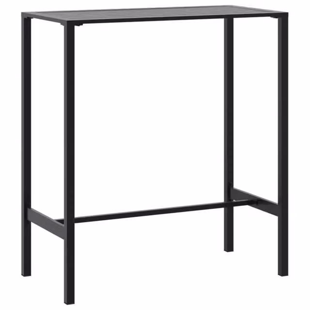 Tavolo da Giardino Moderno DESIGN IN Nero in Acciaio Verniciato a Polvere L: 100 cm, P: 50 cm, H: 110 cm