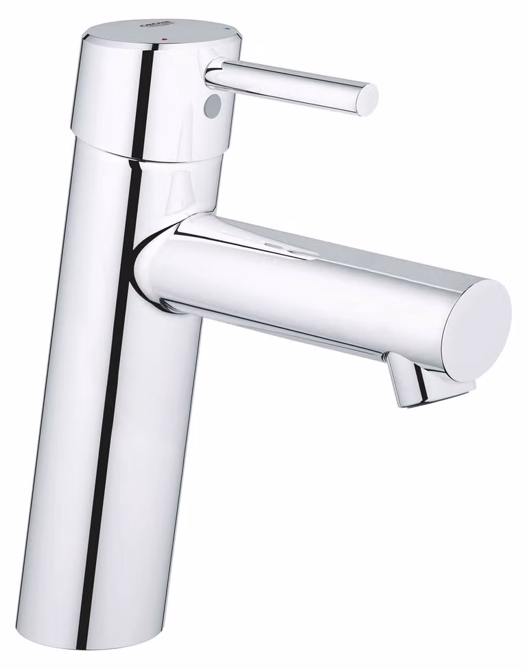 Miscelatore per lavabo, dimensione media, monoblocco, cromo, 5,7 litri/minuto