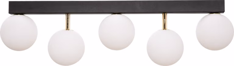 Lampada da soffitto con sfere di vetro bianco ALI 5xG9 Linea Zuma 5643