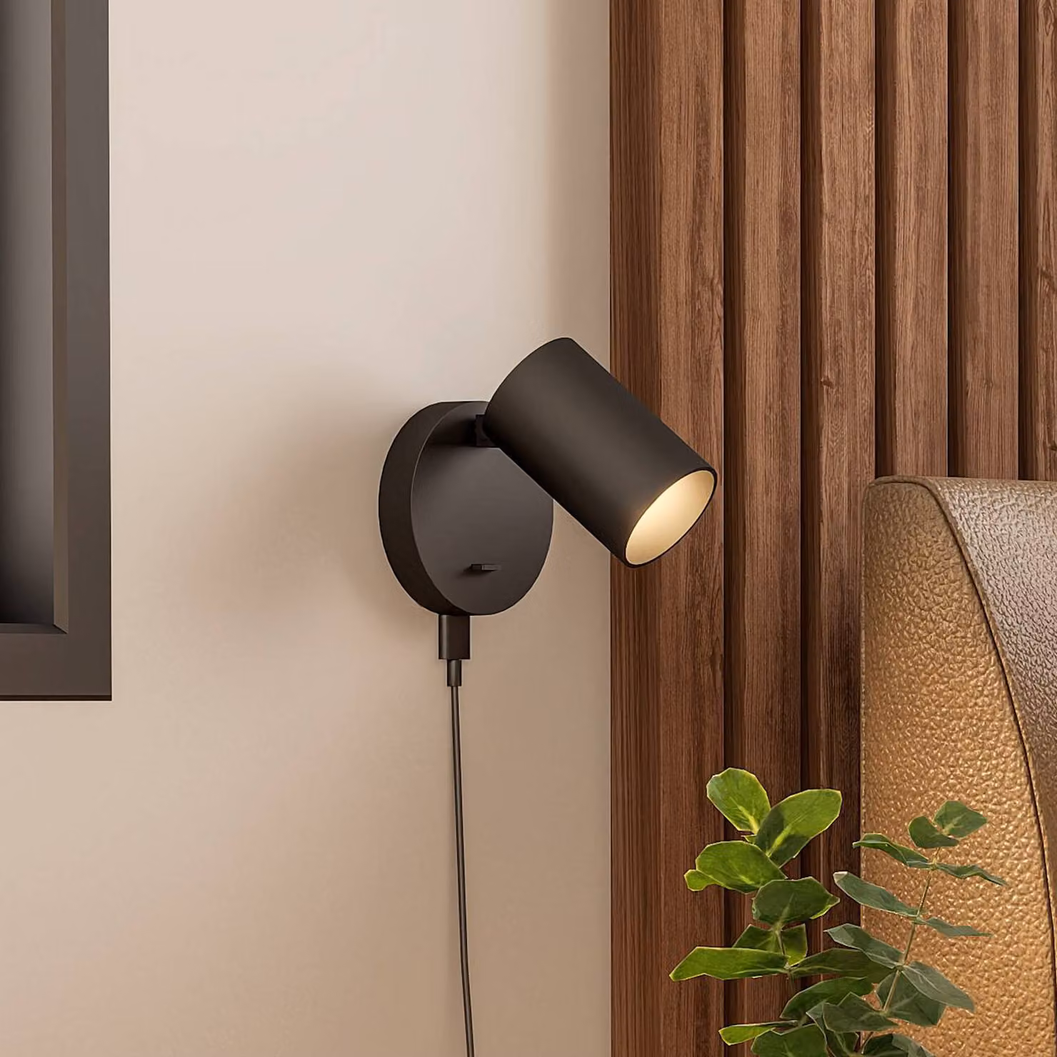 Deko-Light Faretto da parete CAN TILT, nero, Ø 10 cm, metallo Interruttore USB TILT, Nero, Soggiorno / Sala da pranzo, Alluminio, Faretto