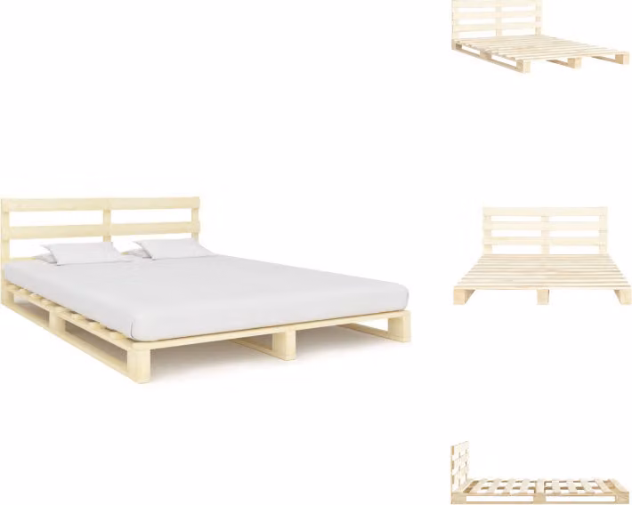 vidaXL Letto in pallet di pino massiccio 180×200 cm - Letti e strutture letto