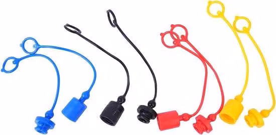Set di cappucci antipolvere per raccordi rapidi idraulici - 4 pezzi - PVC-gomma - 3/8 pollici