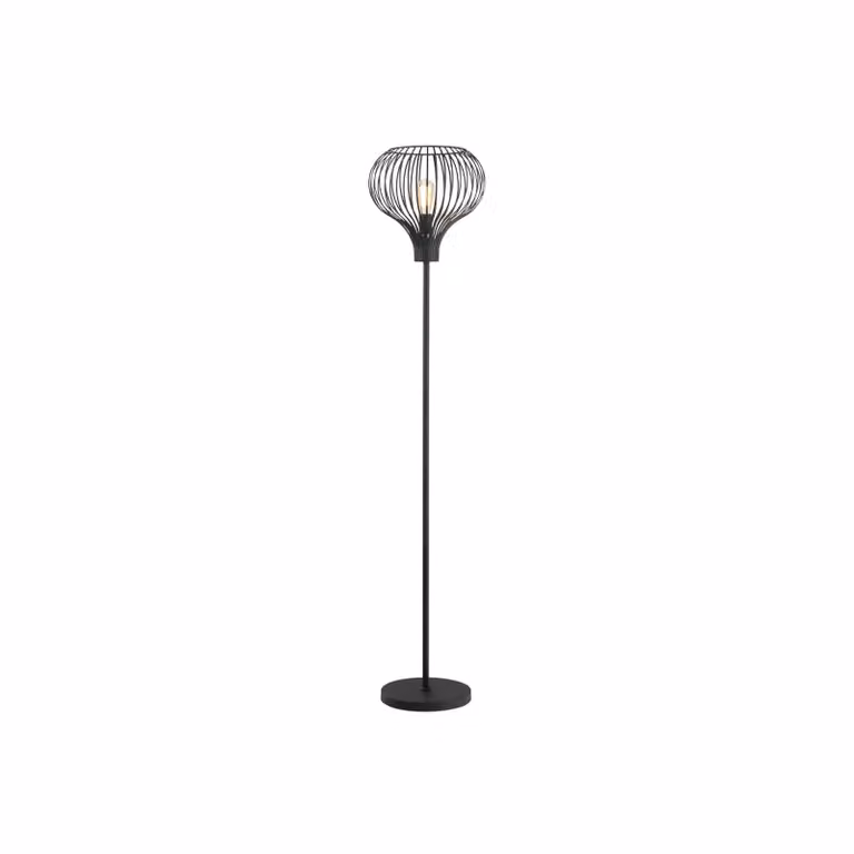 Freelight Lampada da terra Aglio, Nero, Soggiorno / Sala da pranzo, Metallo, Moderno, Lampada da terra