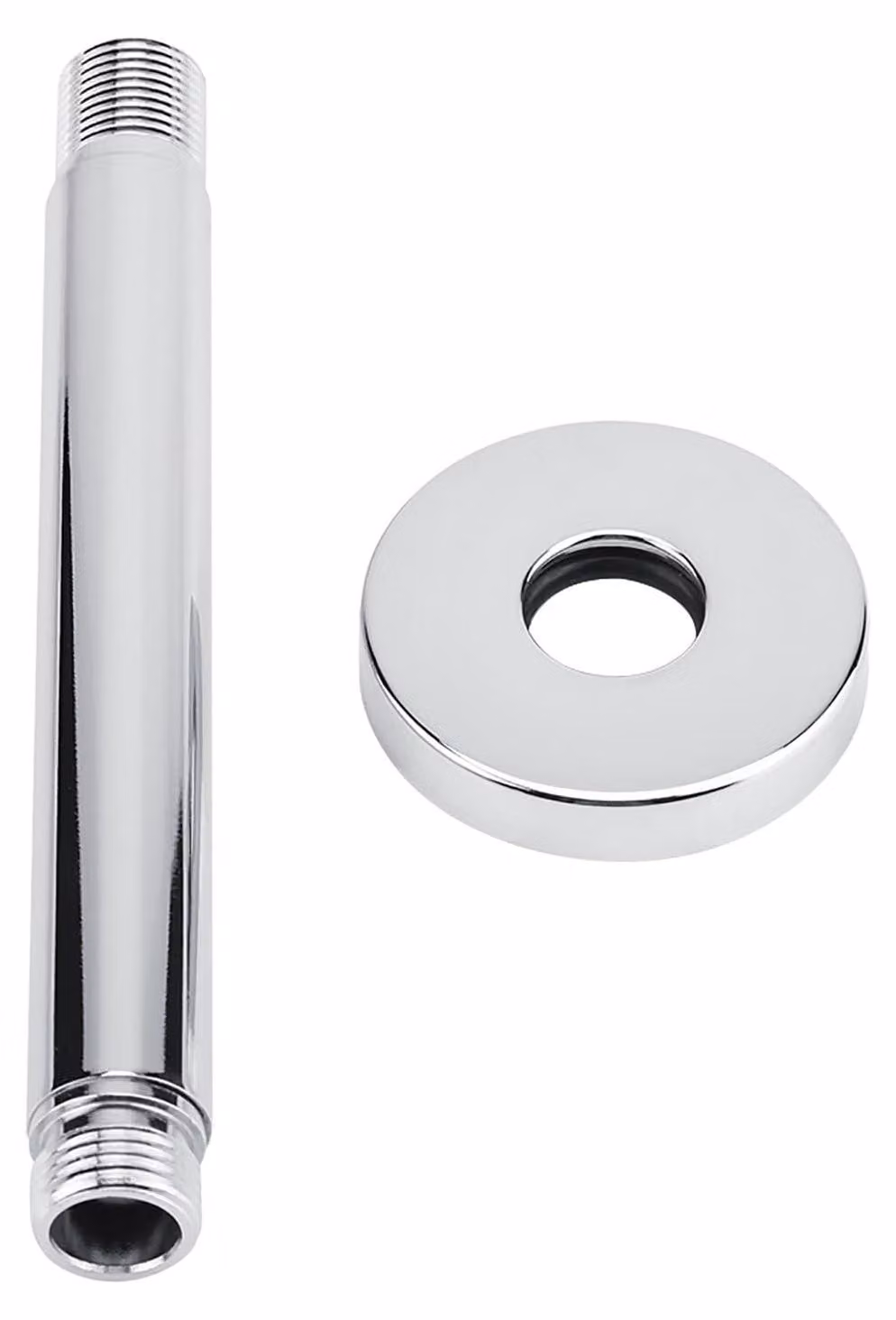 Braccio doccia cromato - Estensione per soffitto - Acciaio inossidabile - Design ergonomico - Finitura lucida - Rubinetto doccia