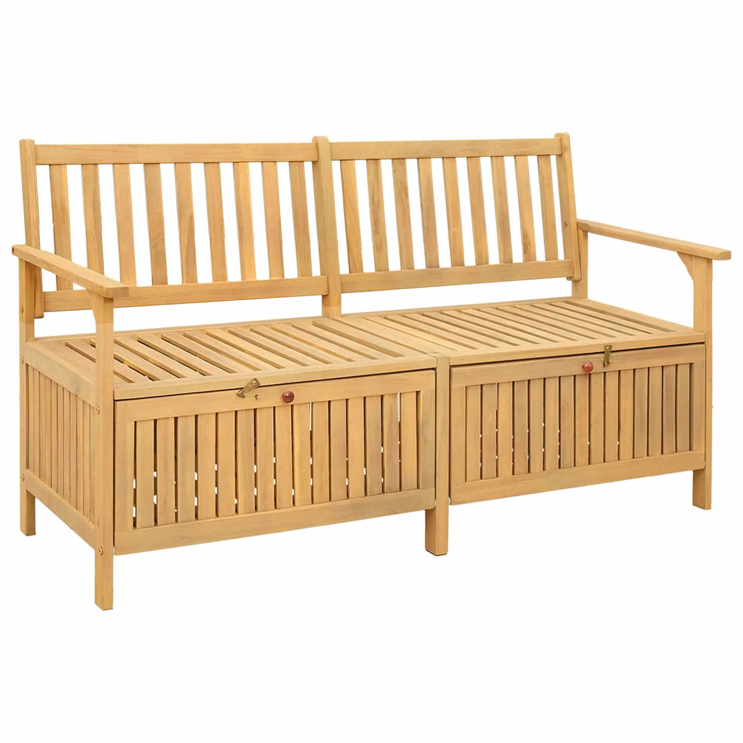 Panchina con contenitore vidaXL in legno di acacia marrone per giardino e terrazzo, L 148 x P 63 x H 84 cm