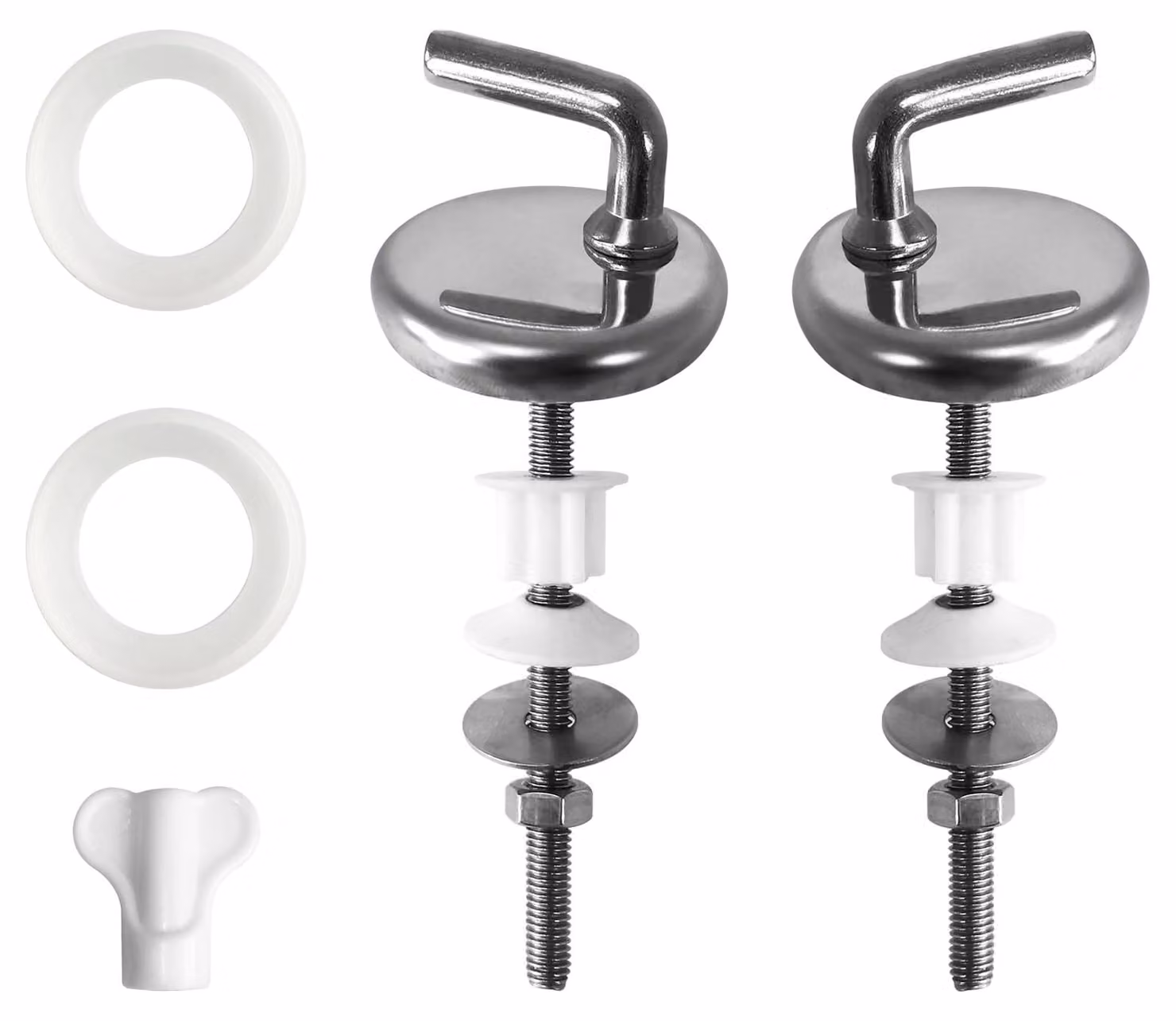 Kit di fissaggio per cerniere di copriwater, in acciaio inossidabile, con accessori in gomma, per copriwater in duroplast