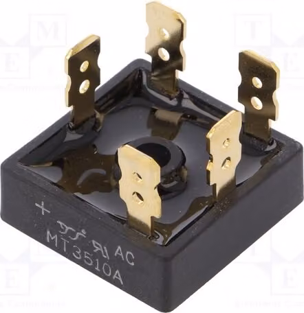1 x Raddrizzatore a ponte trifase: If: 35A, Umax: 1kV, Ifsm: 400A, modello MT3510A, trifase