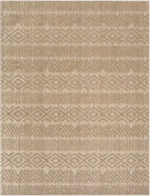 Tappeto Munico in juta beige con design geometrico moderno L: 280 cm, P: 200 cm