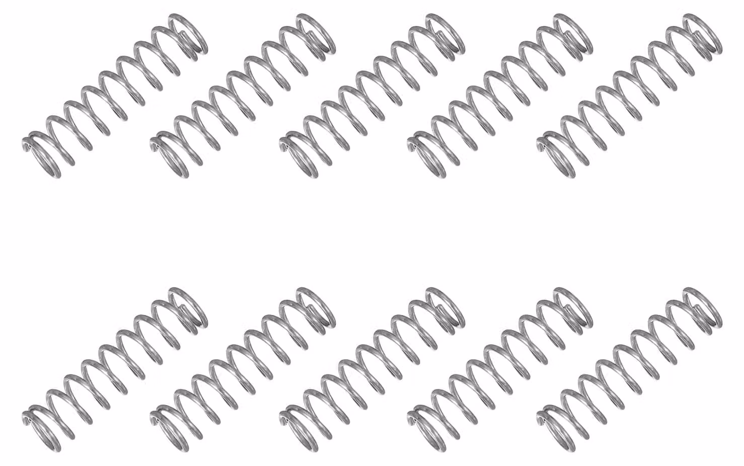 Molle a compression, 10 pezzi, acciaio inossidabile 304, 8x30 mm, diametro del filo 1 mm