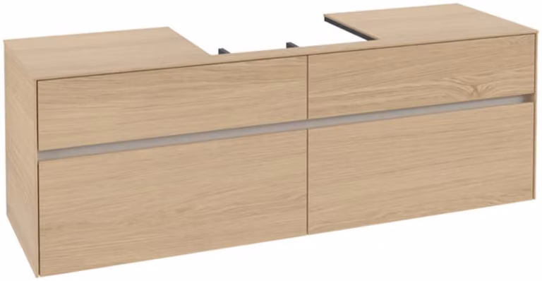 Villeroy & Boch Collaro Meuble sous-lavabo, 4 tiroirs, lavabo au centre, 1600x548x500mm, C02500VJ, C02500VJ