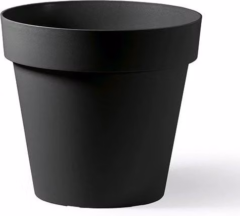Vaso Cleo Tondo VECA in plastica con ruote, colore bianco, Diametro: 80 cm