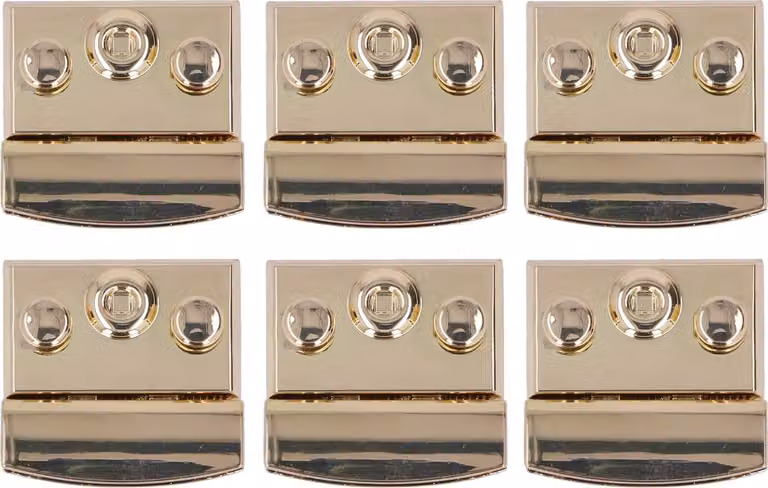 Chiusure girevoli 6 pezzi, lucchetti da borsa color oro in lega, chiusure inossidabili per borse in pelle, Bag Lock fai da te