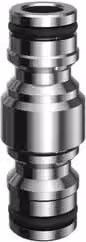 Raccordo di giunzione con doppio innesto rapido Metal Jet 9606 Claber color argento