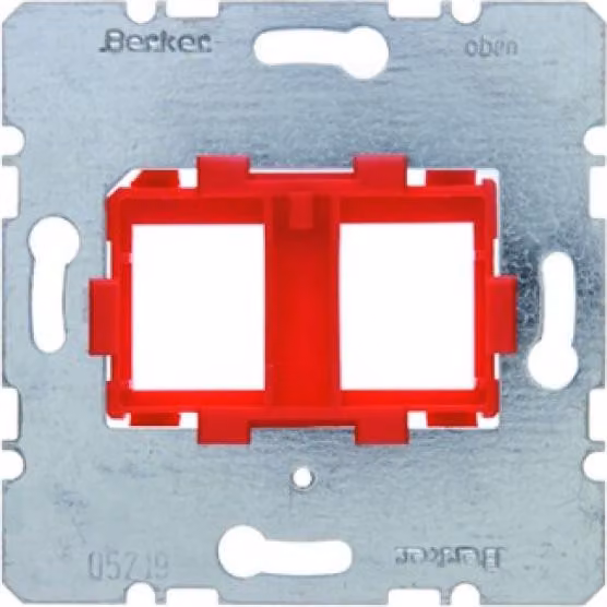 Piastra di supporto con supporto rosso - Base jack modulare 454101