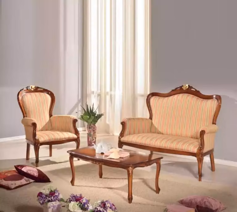 Sofagarnitur 2 Sitzer Set Design Sofa Polster Couch Klassisch Luxus