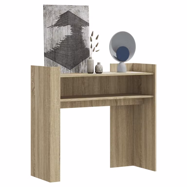 vidaXL Tavolo Consolle in Legno Rovere Sonoma, Colore Beige/Marrone, L 100 x P 35 x H 90 cm