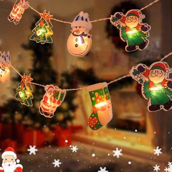 Decorazione natalizia composta da 20 elementi - Ghirlanda luminosa a LED lunga 2,5 metri - di alta qualità