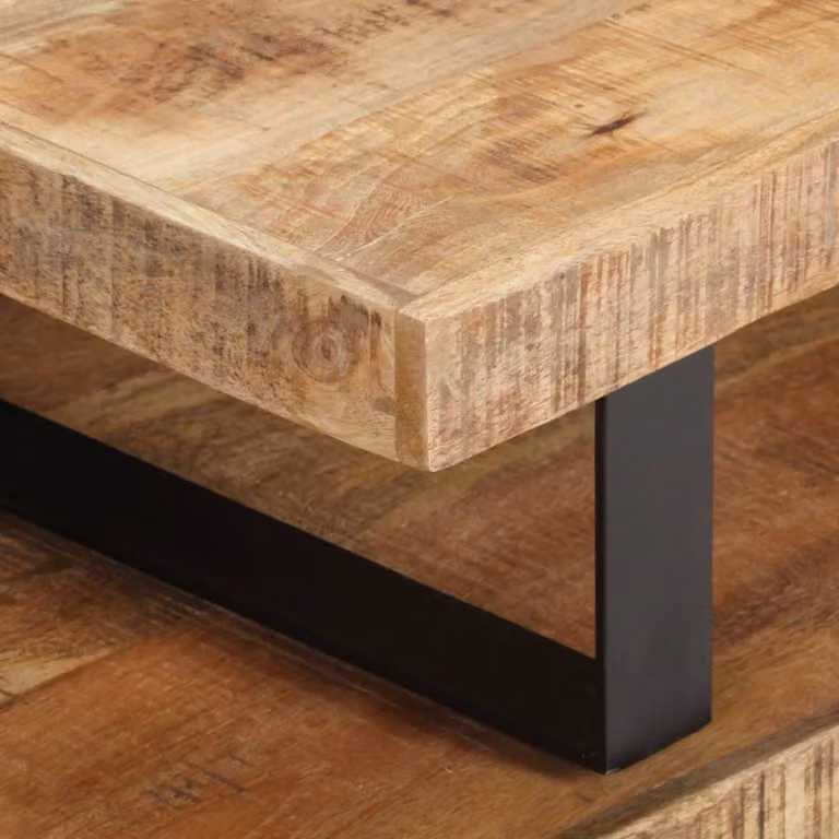 vidaXL Set di 2 tavolini da caffè in legno massiccio di mango