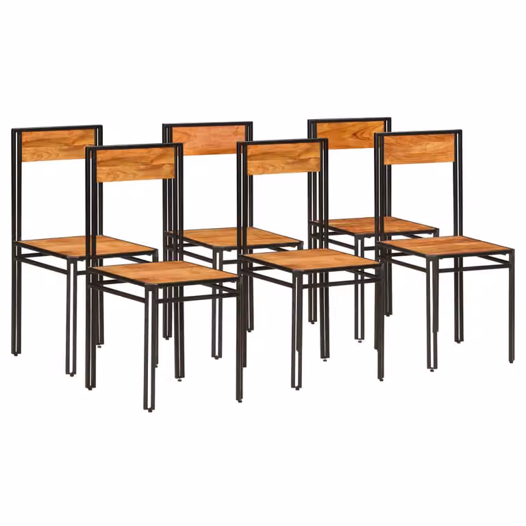 vidaXL Sedie da pranzo 6 pz. Legno massiccio di acacia
