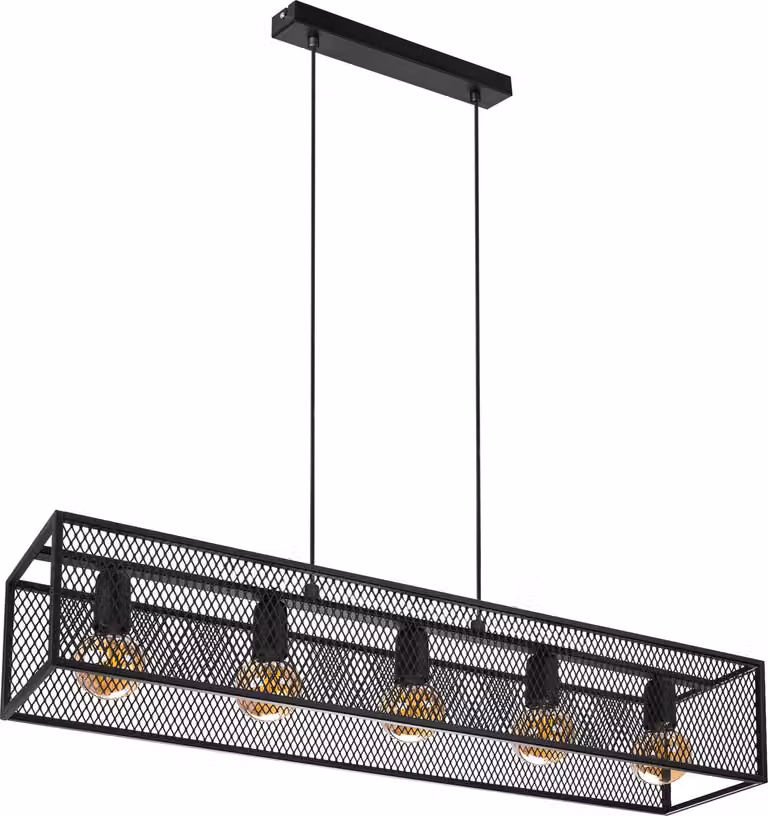Lampada a sospensione moderna Loft Horus Plus 2914/Z-B-5 Nero 5 punti luce E27 Metallo