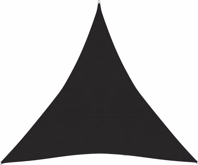 The Living Store Tenda da sole 160 g/m² nero 4,5x4,5x4,5 m HDPE