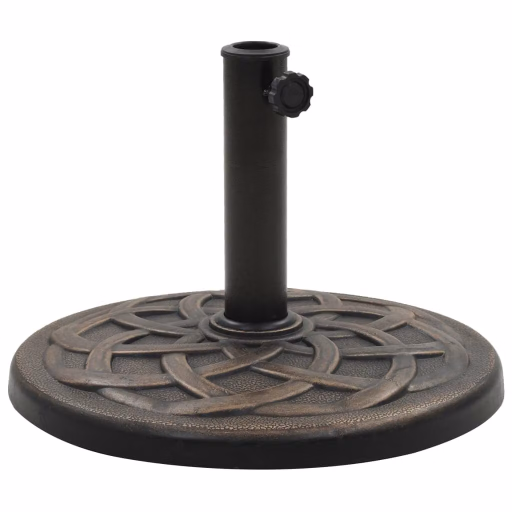 Maison Exclusive - Base per ombrellone, forma circolare, 11 kg, bronzo, resina polimerica