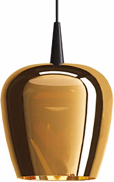 Zafferano Lampada a Sospensione Bilia 230V Nude LED 8W 2700K Vetro Borosilicato Soffiato a Bocca Colore Nero e Bronzo Diametro 18 cm Altezza 324 cm