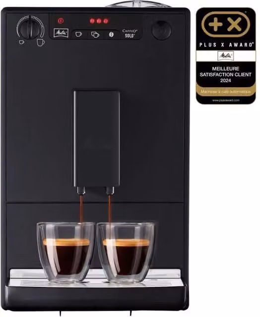MELITTA E950-222 Macchina per caffè espresso automatica con macinacaffè Solo Caffeo - Nero puro
