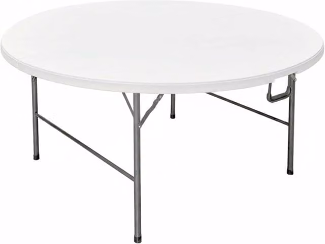Tavolo tondo pieghevole Party Lif colore bianco Ø 180 cm, H 74 cm