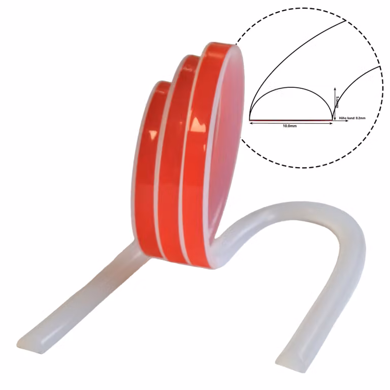 Soglia di protezione in silicone 60cm 10mm x 5mm morbida flessibile autoadesiva impermeabile per doccia