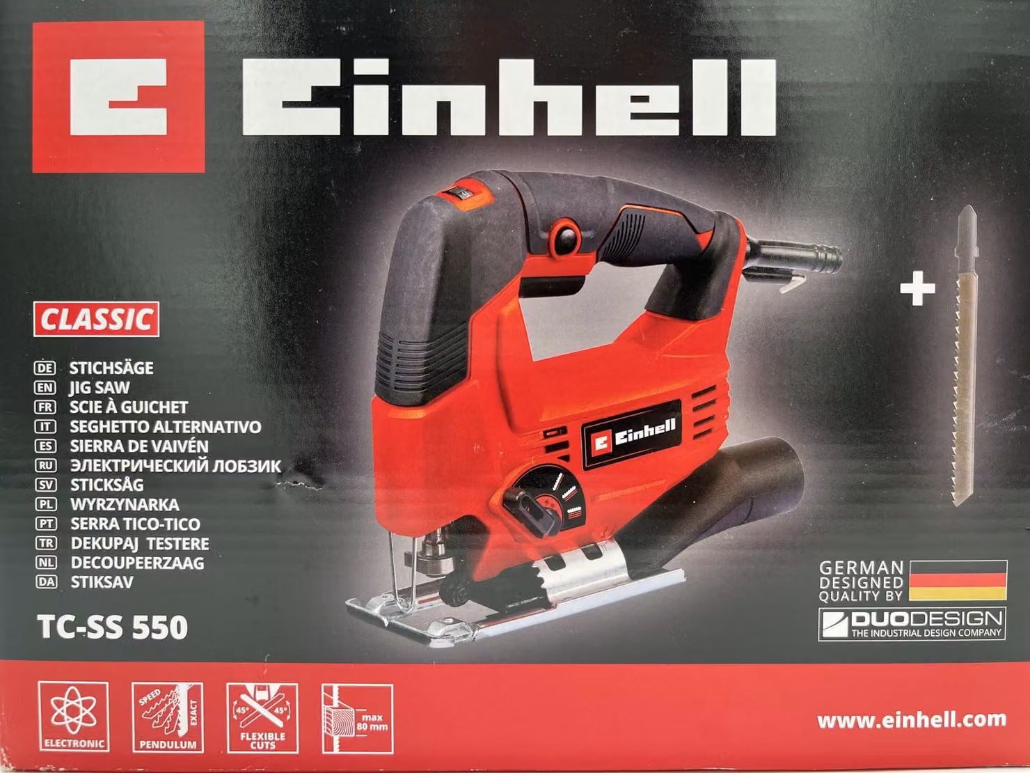 Einhell TC-SS seghetto alternativo 550 watt sega manuale seghetto alternativo 80 mm