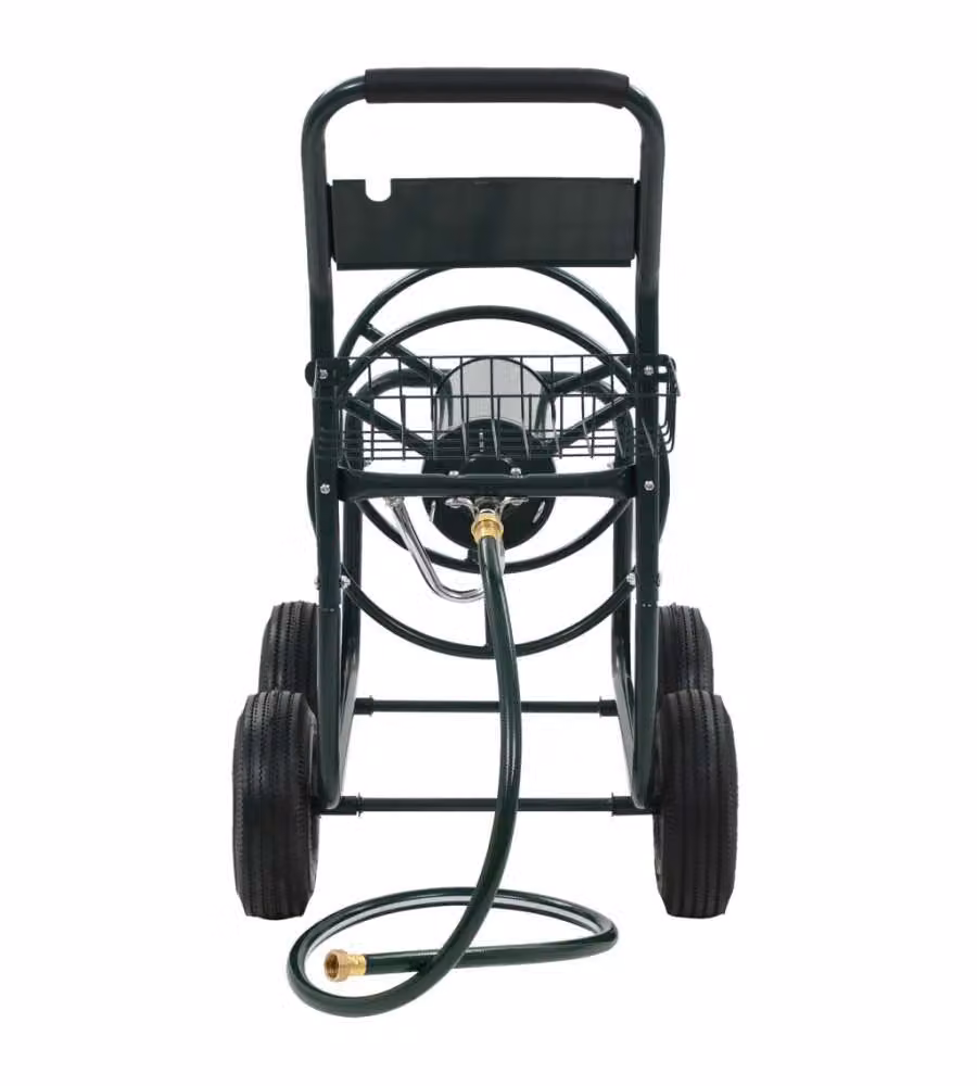 Carrello Avvolgitubi da Giardino Connettori 1/2" 75 m Acciaio