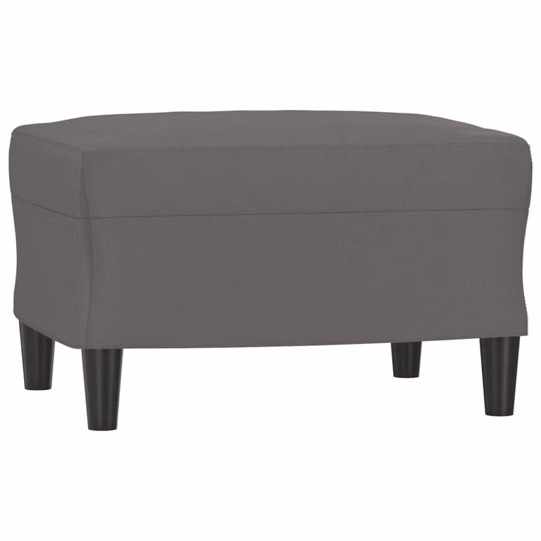 Poggiapiedi Grigio 60x50x41 cm in Pelle finta